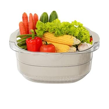 Imagem de Coador Coador | 2-em-1 Kit coador de cozinha e conjuntos de tigela - Escorredor com tigela conjunto de 2, coador de cozinha, máquina de lavar, cesto de escorredor com bacia para legumes, frutas, Visn