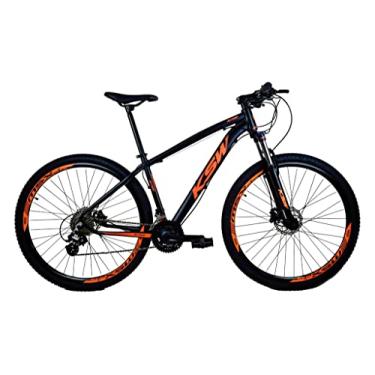 Imagem de Bicicleta Aro 29 KSW 24v Freio Hidraulico Câmbios Shimano Altus Suspensão C/Trava - Preto/Laranja 17