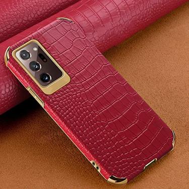 Imagem de Capa de telefone com textura de crocodilo para Samsung Galaxy Note 20 Ultra S21 S20 S10 Plus A72 A52 A51 A71 A50 A70 Capa de suporte magnético, vermelho sem suporte, para GalaxyA50 (A50S)
