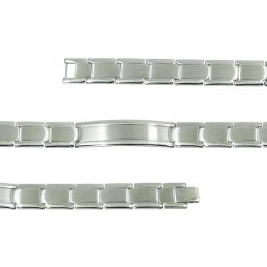 Imagem de Pulseira Aço Chapa Abaulada 12mm