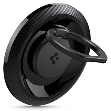 Imagem de Spigen Anel O-Mag (atualizado) (MagFit) Suporte magnético para telefone (Popsocket) projetado para MagSafe compatível com iPhone 15 Pro Max, 15 Pro, 15 Plus, 15, 14, 13 e 12 séries - Carbono