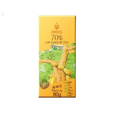 Imagem de Kit 2X: Chocolate 70% com Açúcar de Coco Orgânico Onveg 80g