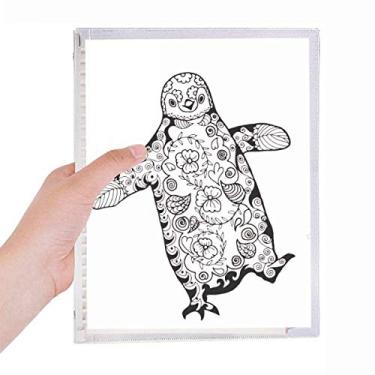 Imagem de Caderno de esboço de desenho de animal com pinguim desajeitado diário de folhas soltas recarregáveis papelaria