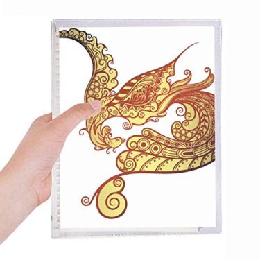 Imagem de Caderno colorido Phoenix com desenho de animais, diário de folhas soltas, recarregável, papelaria