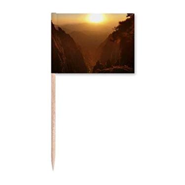 Imagem de Canyon Sunset Art Deco Presente Fashion Palito de Dentes Bandeiras Marcador Decoração de Festa
