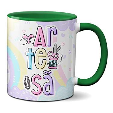 Imagem de Caneca Artesã Profissão Artesanato Presente Criativo Fofo (Verde)