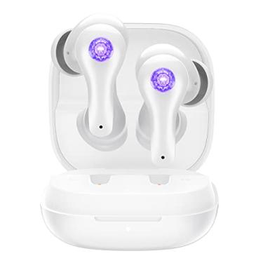 Imagem de ORIbox Fones de ouvido sem fio Bluetooth com controle de toque com capa de carregamento sem fio IPX8 Fones de ouvido estéreo à prova d'água intra-auricular Microfone embutido Premium para esporte