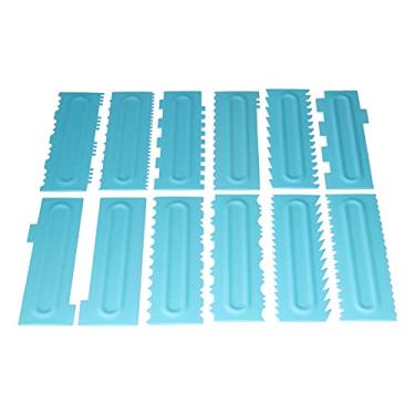 Imagem de Faça você mesmo raspador de creme glacê creme de manteiga raspador de borda de bolo pentes de padrão de bolo ferramenta de modelagem para cozinha doméstica padaria (2#)