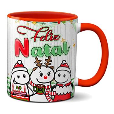 Imagem de Caneca Flork Presente Feliz Natal Xícara Criativa (Vermelha)