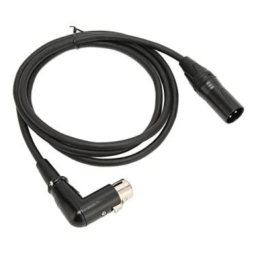 Imagem de Cabo de Microfone XLR Macho para Fêmea, Adaptador de Cabo de Som XLR Macho Reto Profissional de 3 Pinos para Fêmea de ângulo Reto, para Palco, KTV e Home Theater, 1,5 M / 4,9 Pés