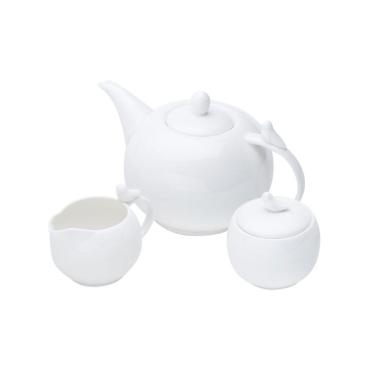 Imagem de Conjunto Para Café de Porcelana Birds Branco 3 Peças Wolff