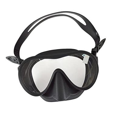 Imagem de Óculos de Snorkel de Silicone Anti Fog Scuba Diver Snorkeling À Prova D' Água Vista Panorâmica Ajustável Máscara de Mergulho Facial Completa para Home, Preto