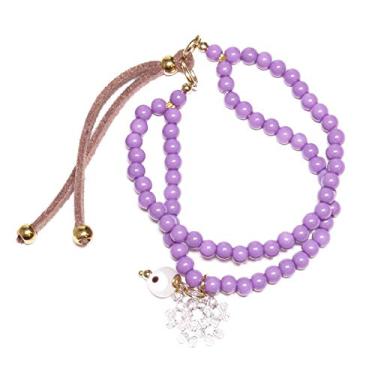 Imagem de Pulseira Patuá em contas de vidro, couro e olho grego