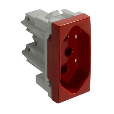 Imagem de Módulo Tomada 2P+T, Alumbra, Siena 6080, Vermelho