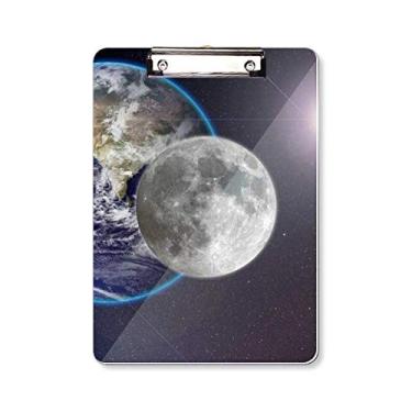 Imagem de Planeta branco azul planeta branco placa de apoio para escrita A4