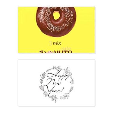 Imagem de Chocolate Rosquinha Sobremesa Comida Doce Ano Novo Festival Cartão Bless Mensagem Presente