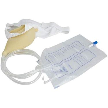 Imagem de FACAI Bolsa para urina masculina para colecionadores com bolsas de urina para urina, urinário portátil para homens – Calça para incontinência com suporte de bolsa para urina