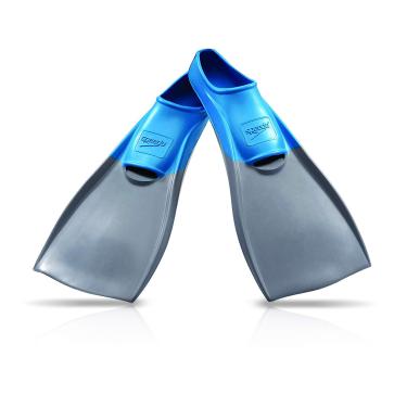 Imagem de Speedo Barbatanas de natação unissex de borracha com lâmina longa, cinza/azul, M – calçado masculino tamanho 38-39