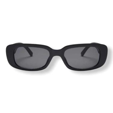 Imagem de Óculos De Sol Retrô Lente Preta Blogueira Moda Uv Solar