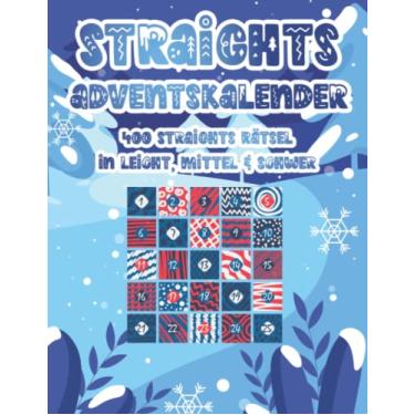 Imagem de Straights Rätsel: Str8ts Rätsel Adventskalender zu Advent und Weihnachten mit 400 Logikrätseln in leicht, mittel & schwer für Anfänger und Profis