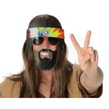 Imagem de Mascara Óculos Hippie da Paz Adereço Carnaval Festas Anos 60