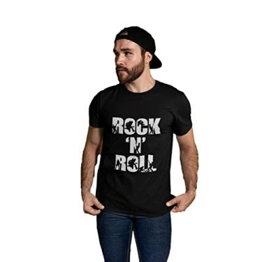 Imagem de Camiseta Camisa Rock N Roll Masculina Preto Tamanho:G