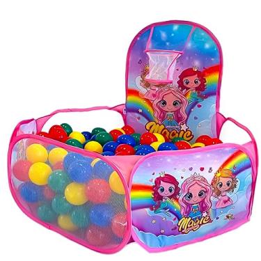 Imagem de Piscina de bolinha para bebê criança infantil com basquete Princesas Art Brink