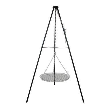 Imagem de NAUTIKA, Churrasqueira Trempe Campeiro Cowboy para Churrasco com Fogo de Chão, Preto.