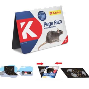Imagem de Ratoeira Adesiva Pega Rato Krodec Com 5 Unidades Mede 34 cm X 25 cm
