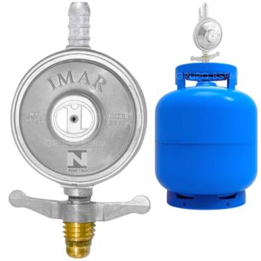 Imagem de Registro de gas valvula de gás GLP Imar uso doméstico para cozinha fogão regulador de gás com 5 anos de validade Botijão P5 P13 P20 INMETRO