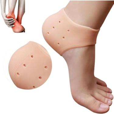 Imagem de Generic Protetor de Calcanhar Silicone Gel Macio Conforto para Mulher e Homem Meia Palmilha Ortopédica Silicone Gel Para Calcanhar Rachado ou Ressecado, Esporão de Calcâneo