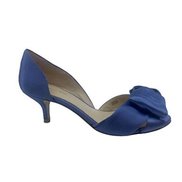 Imagem de Alera Blue D'Orsay Satin Pelle Moda Scarpin, Azul, 8.5