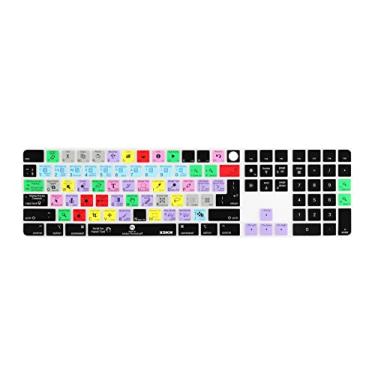 Imagem de XSKN Capa de silicone para teclado de atalhos e idiomas compatível com Apple 2021 iMac M1 Chip Magic Keyboard com Touch ID e teclado numérico A2520 acessórios (versão UE e EUA, Photoshop)