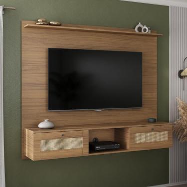 Imagem de Painel Para TV até 72 Polegadas 2 Portas Trama Artely - Carvalho