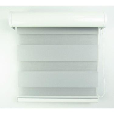 Imagem de Cortina Rolô Double Vision Com Perfil Frontal Crisdan 2,00 Largura X 1,60 Altura Cinza