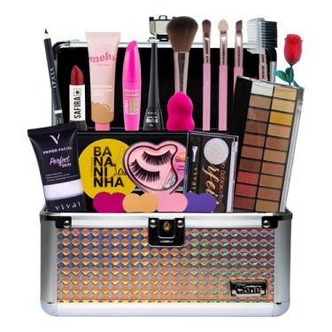 Imagem de Kit De Maquiagem Barato Completo Black Friday Ruby Rose Top Maleta, Maquiagem, De, Completa, Profissional, Infantil, Cor
