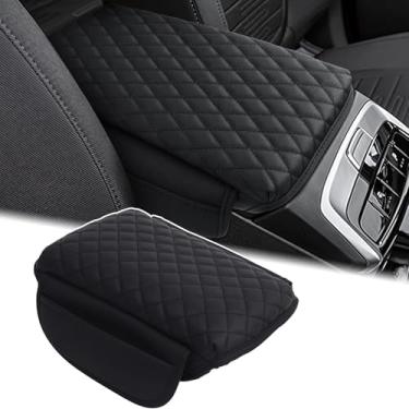 Imagem de Aunginsy Capa protetora de couro para console central compatível com Hyundai Santa Cruz 2022-2024 console central de carro capa de caixa de assento almofada protetor de tampa à prova d'água acessórios