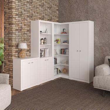 Imagem de Conjunto de Armários e Balcão para Escritório ME41 Tecnomobili - Branco