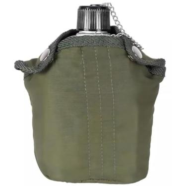 Imagem de DEYU Cantil Alumínio 900ml Com Copo Caneca Alumínio e Capa Protetora Isolante Térmico Sobrevivência Caça Pesca e Camping