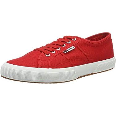 Imagem de Superga Tênis clássico unissex 2750 Cotu, Vermelho e branco., 11 Women / 9.5 Men