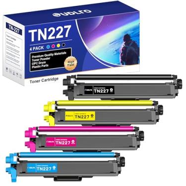 Imagem de TN227 Cartucho de toner de alto rendimento pacote com 4 - Substituição para TN-227BK/C/M/Y Brother TN227 TN227bk TN223 para usar com a impressora Brother MFC-L3770CDW HL-L3290CDW HL-L3270CDW