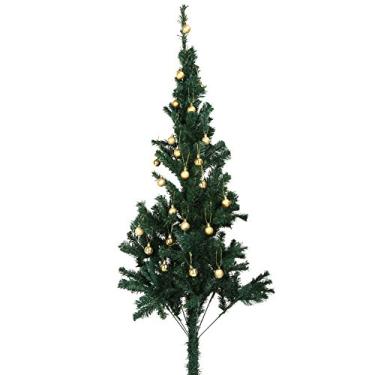 Imagem de 24 Pçs árvore de Natal Pendurado Bolas de Ornamento de Brilho, Material de Pvc, Fosco, Brilhante, Glitter, Decorações de Casamento (Ouro)