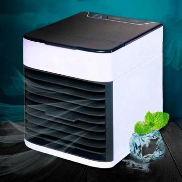 Imagem de Ar Condicionado Pessoal Mini Usb Portátil Ventilador E Luz - Bivolt