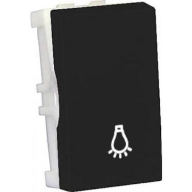Imagem de Modulo Int. Pulsador De Minuteria - Recta Black Satin Fosco - Blux Rec