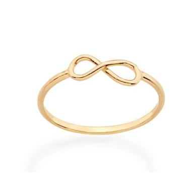 Imagem de Anel banhado ouro 3x 24k 18k e 22k feminino falange infinito símbolo r