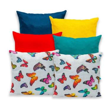 Imagem de Kit 6 Capas de Almofada 40x40cm Gorgurinho Lisas e Estampadas - RAFALO