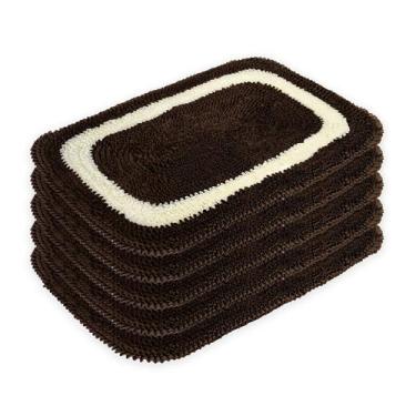 Imagem de Kit 5 Tapetes Frufru Multiuso 60cm x 40cm Decorativos em Malha - Rafal