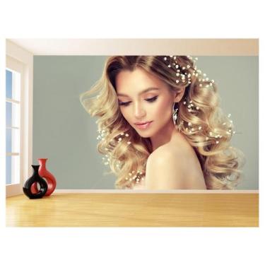 Imagem de Papel De Parede 3D Salão De Beleza Corte Cabelo 3,5M Slb16 - Você Deco