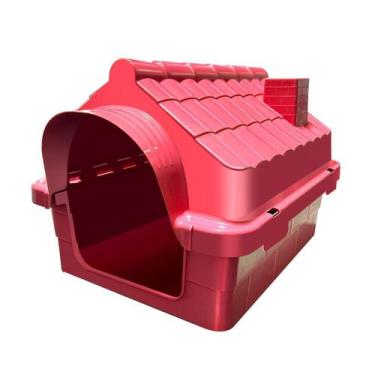 Imagem de Casa Cachorro Pequeno Raça N1 Plástico Desmontável Vermelho - MecPet
