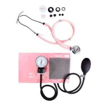 Imagem de Kit Enfermagem Com Esfigmo + Estetoscopio Duplo Rappaport - PREMIUM,  